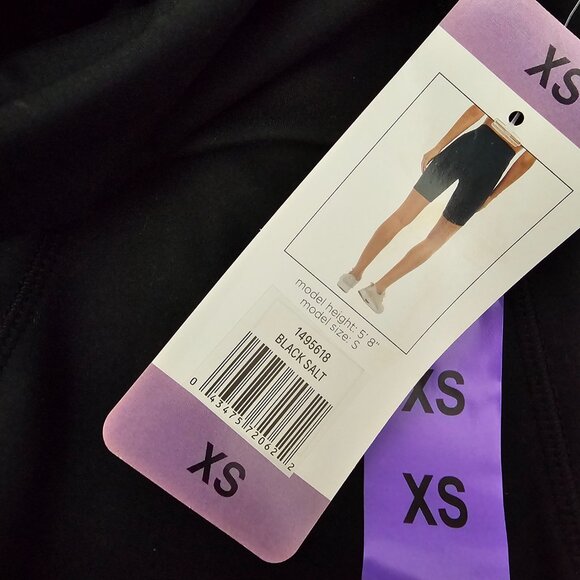 DANSKIN Womens New Active High Waist Pockets Black Stretch Workout Bike Shorts - Picture 8 of 9